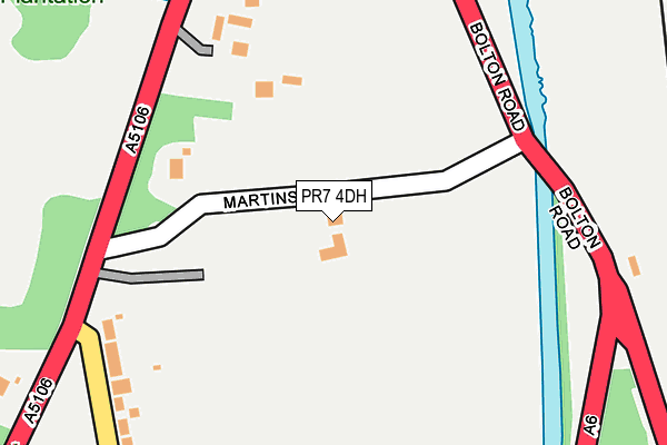 PR7 4DH map - OS OpenMap – Local (Ordnance Survey)