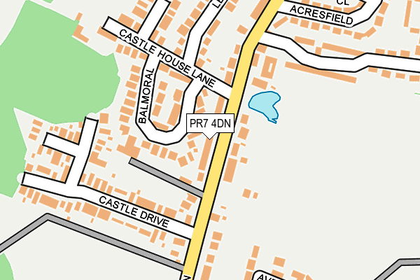 PR7 4DN map - OS OpenMap – Local (Ordnance Survey)