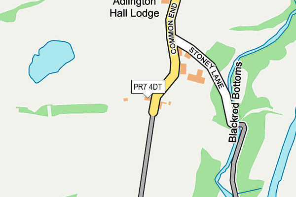 PR7 4DT map - OS OpenMap – Local (Ordnance Survey)