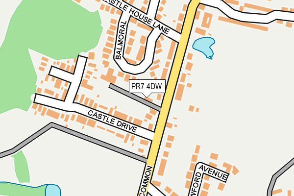 PR7 4DW map - OS OpenMap – Local (Ordnance Survey)