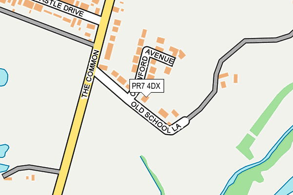 PR7 4DX map - OS OpenMap – Local (Ordnance Survey)