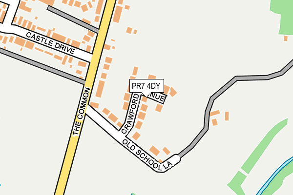 PR7 4DY map - OS OpenMap – Local (Ordnance Survey)