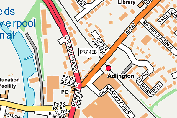 PR7 4EB map - OS OpenMap – Local (Ordnance Survey)