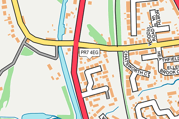 PR7 4EG map - OS OpenMap – Local (Ordnance Survey)