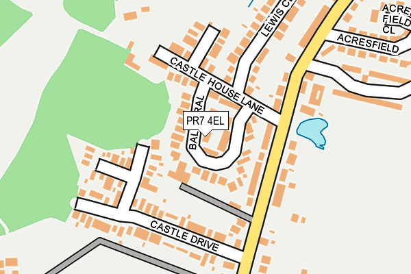 PR7 4EL map - OS OpenMap – Local (Ordnance Survey)