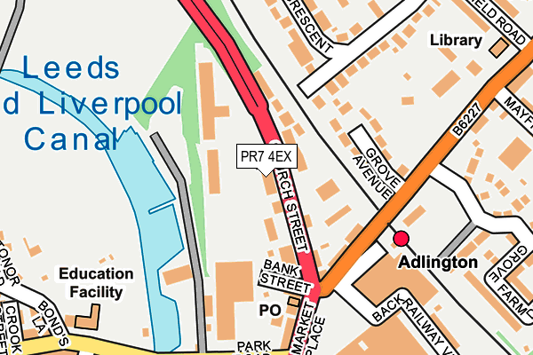 Map of ADLINGTON INTERIOR FINISHES LIMITED at local scale