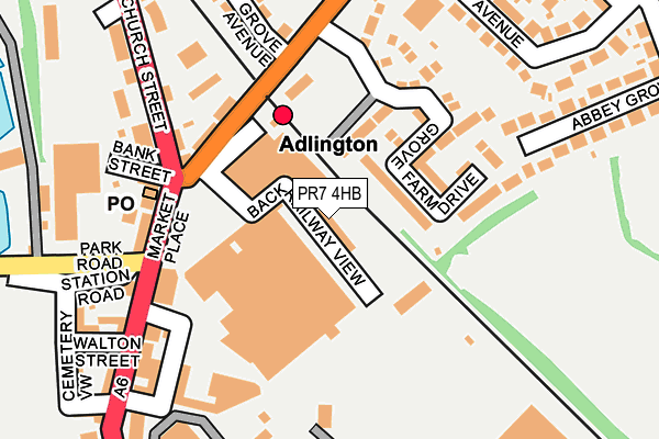 PR7 4HB map - OS OpenMap – Local (Ordnance Survey)
