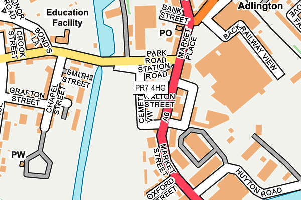 PR7 4HG map - OS OpenMap – Local (Ordnance Survey)