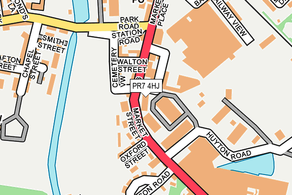 PR7 4HJ map - OS OpenMap – Local (Ordnance Survey)