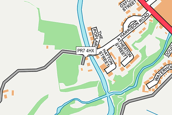 PR7 4HX map - OS OpenMap – Local (Ordnance Survey)