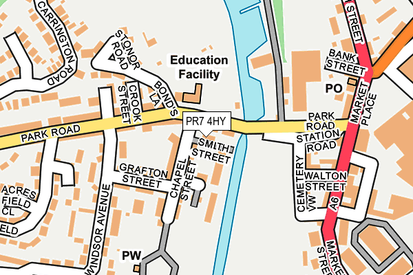 PR7 4HY map - OS OpenMap – Local (Ordnance Survey)