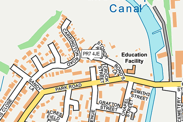 PR7 4JE map - OS OpenMap – Local (Ordnance Survey)