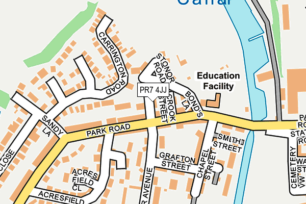 PR7 4JJ map - OS OpenMap – Local (Ordnance Survey)