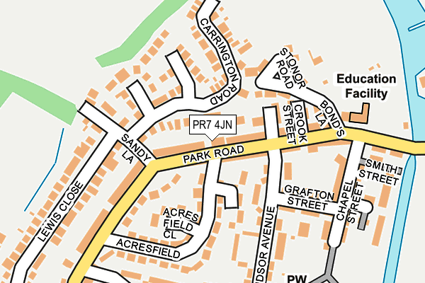 PR7 4JN map - OS OpenMap – Local (Ordnance Survey)