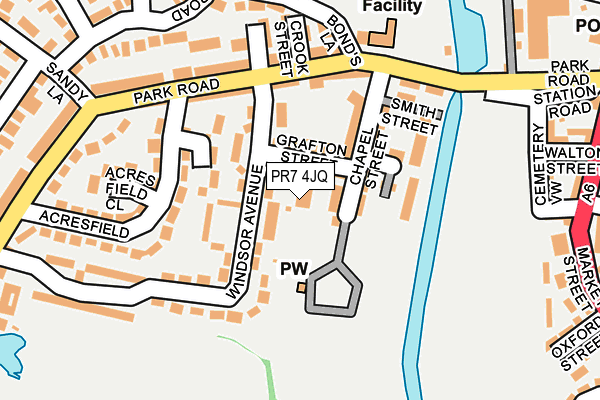 PR7 4JQ map - OS OpenMap – Local (Ordnance Survey)