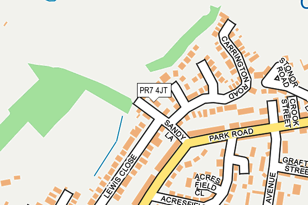 PR7 4JT map - OS OpenMap – Local (Ordnance Survey)