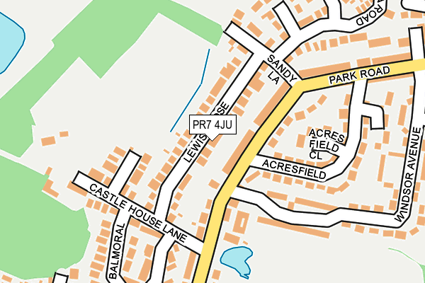 PR7 4JU map - OS OpenMap – Local (Ordnance Survey)