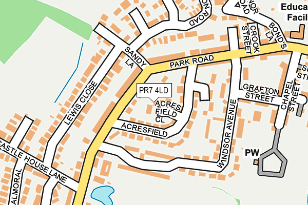 PR7 4LD map - OS OpenMap – Local (Ordnance Survey)