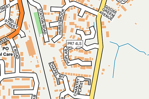 PR7 4LS map - OS OpenMap – Local (Ordnance Survey)