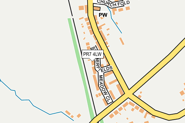 PR7 4LW map - OS OpenMap – Local (Ordnance Survey)