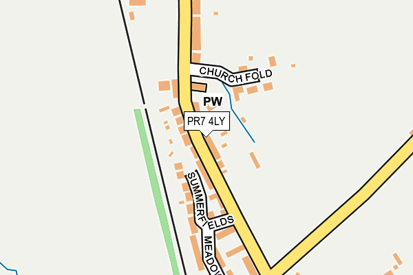 PR7 4LY map - OS OpenMap – Local (Ordnance Survey)