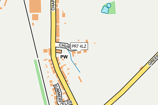 PR7 4LZ map - OS OpenMap – Local (Ordnance Survey)