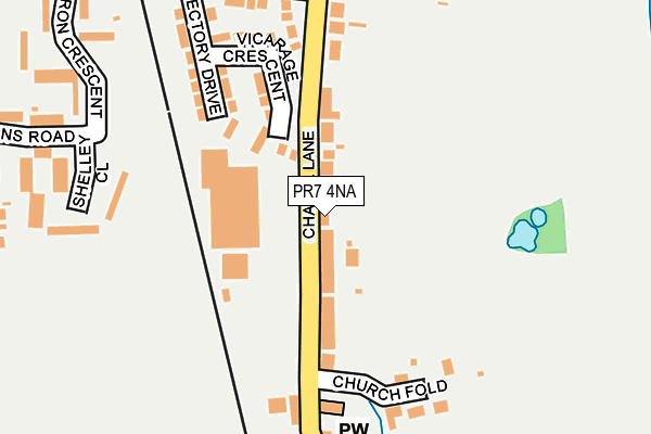 PR7 4NA map - OS OpenMap – Local (Ordnance Survey)