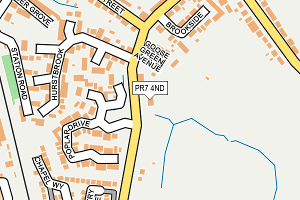 PR7 4ND map - OS OpenMap – Local (Ordnance Survey)