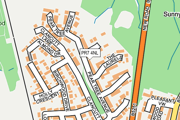 PR7 4NL map - OS OpenMap – Local (Ordnance Survey)