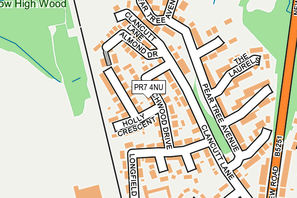 PR7 4NU map - OS OpenMap – Local (Ordnance Survey)