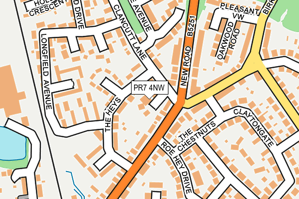 PR7 4NW map - OS OpenMap – Local (Ordnance Survey)