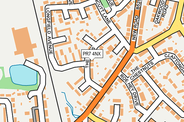 PR7 4NX map - OS OpenMap – Local (Ordnance Survey)