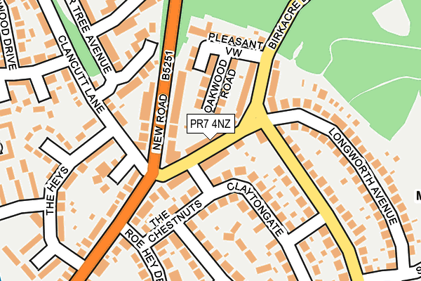 PR7 4NZ map - OS OpenMap – Local (Ordnance Survey)