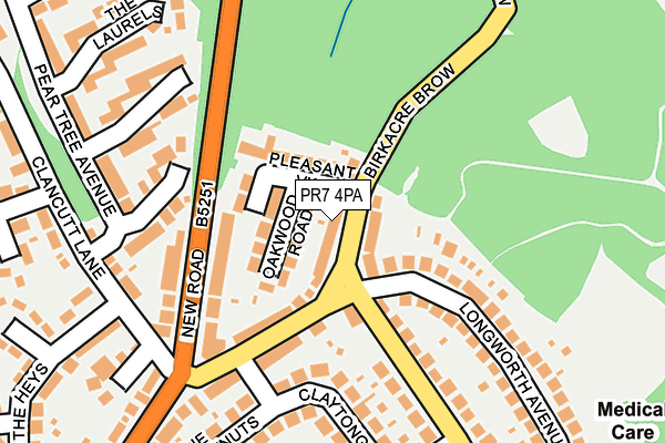 PR7 4PA map - OS OpenMap – Local (Ordnance Survey)