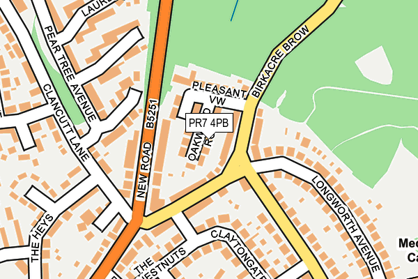 PR7 4PB map - OS OpenMap – Local (Ordnance Survey)