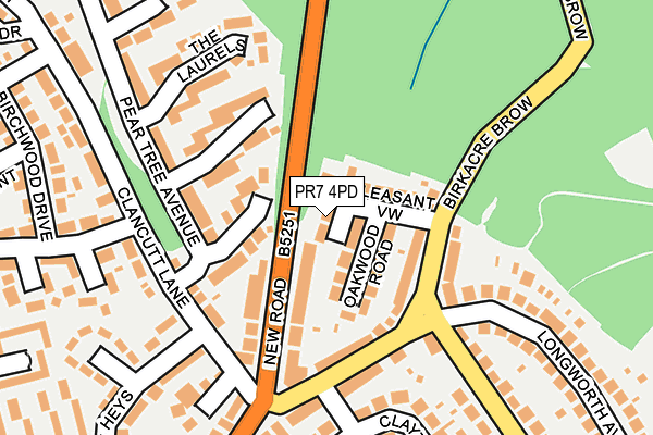 PR7 4PD map - OS OpenMap – Local (Ordnance Survey)