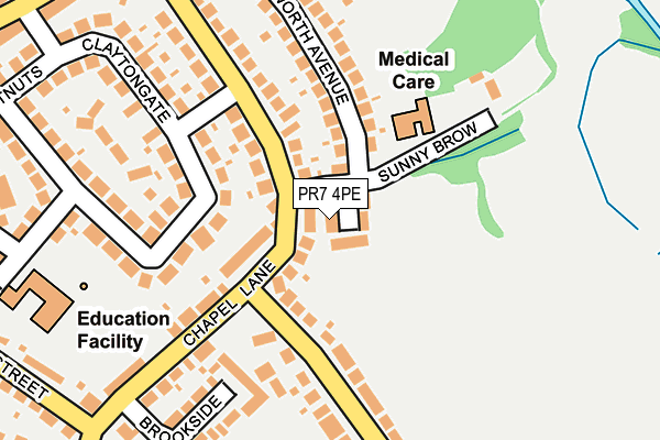 PR7 4PE map - OS OpenMap – Local (Ordnance Survey)