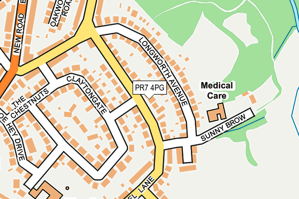 PR7 4PG map - OS OpenMap – Local (Ordnance Survey)