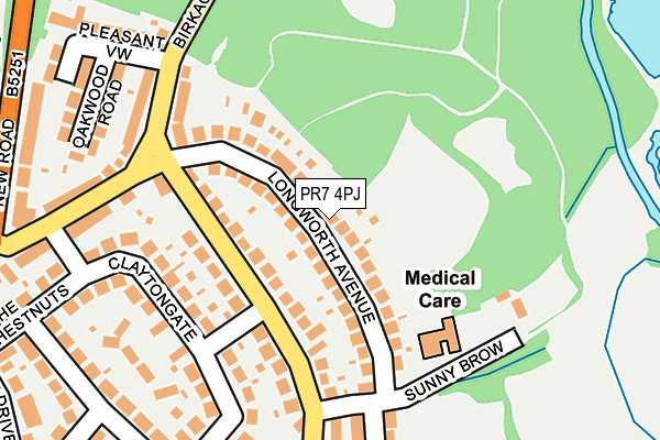 PR7 4PJ map - OS OpenMap – Local (Ordnance Survey)