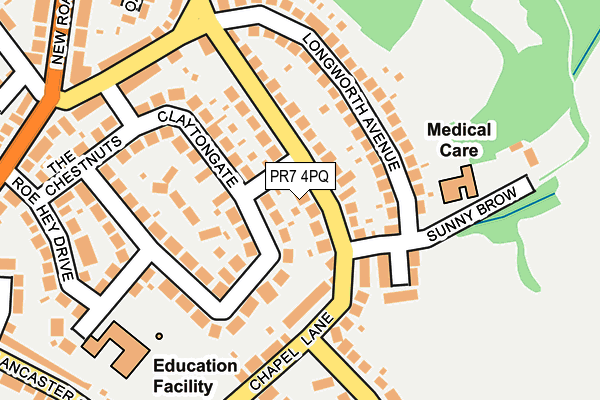 PR7 4PQ map - OS OpenMap – Local (Ordnance Survey)