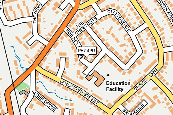 PR7 4PU map - OS OpenMap – Local (Ordnance Survey)