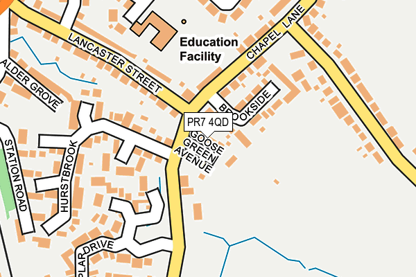 PR7 4QD map - OS OpenMap – Local (Ordnance Survey)