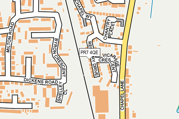 PR7 4QE map - OS OpenMap – Local (Ordnance Survey)