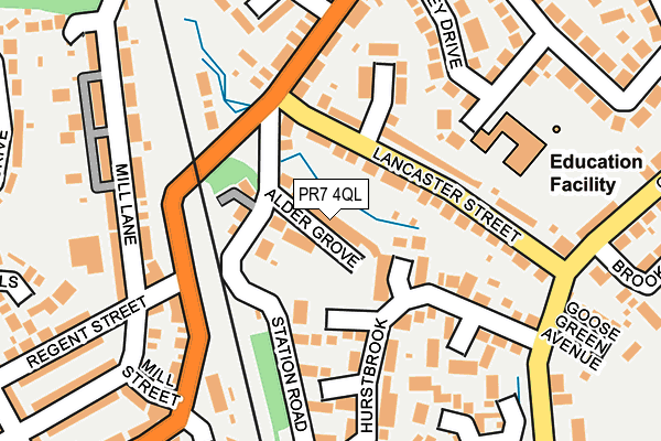 PR7 4QL map - OS OpenMap – Local (Ordnance Survey)