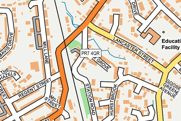 PR7 4QR map - OS OpenMap – Local (Ordnance Survey)
