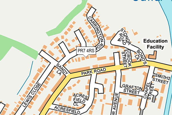 PR7 4RS map - OS OpenMap – Local (Ordnance Survey)
