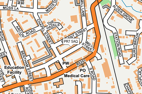 PR7 5AQ map - OS OpenMap – Local (Ordnance Survey)