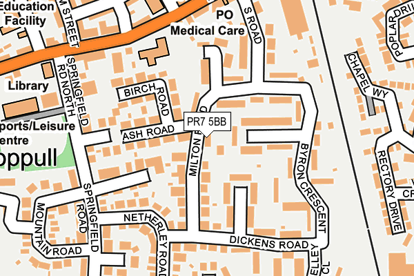 PR7 5BB map - OS OpenMap – Local (Ordnance Survey)