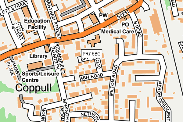 PR7 5BG map - OS OpenMap – Local (Ordnance Survey)