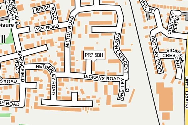 PR7 5BH map - OS OpenMap – Local (Ordnance Survey)